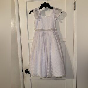 NEW Baptism Flower Girl First Communion Formal Girls White Dress Sz 7 $118